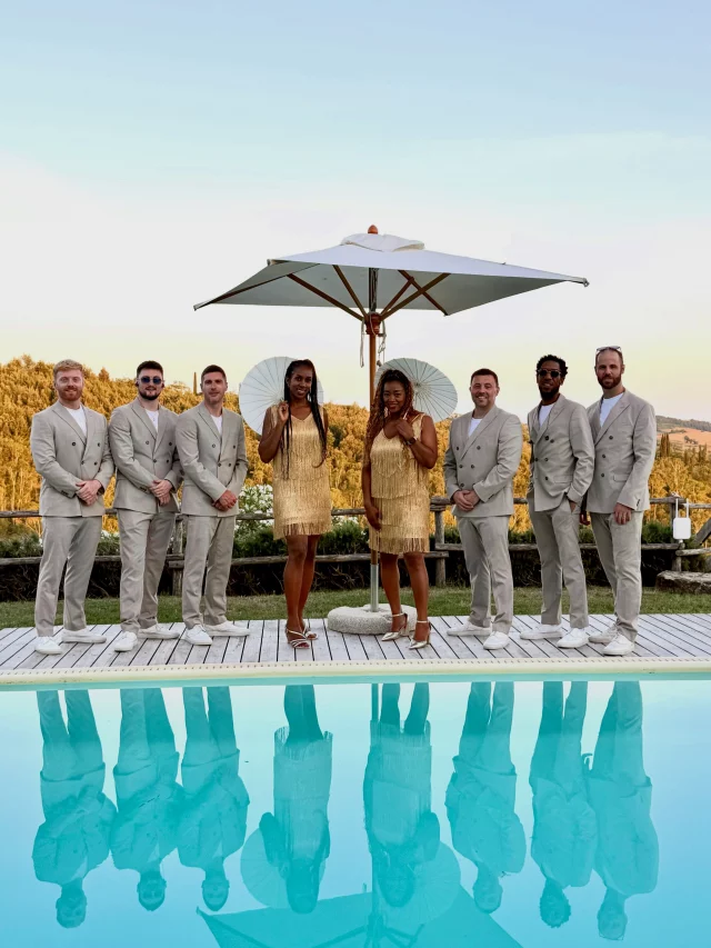Always a pleasure performing in beautiful Tuscany. Congratulations to Rob & Jordan on your special day 🥂✨🎉 

@contidisanbonifacio 

#tuscanwedding 
#showband